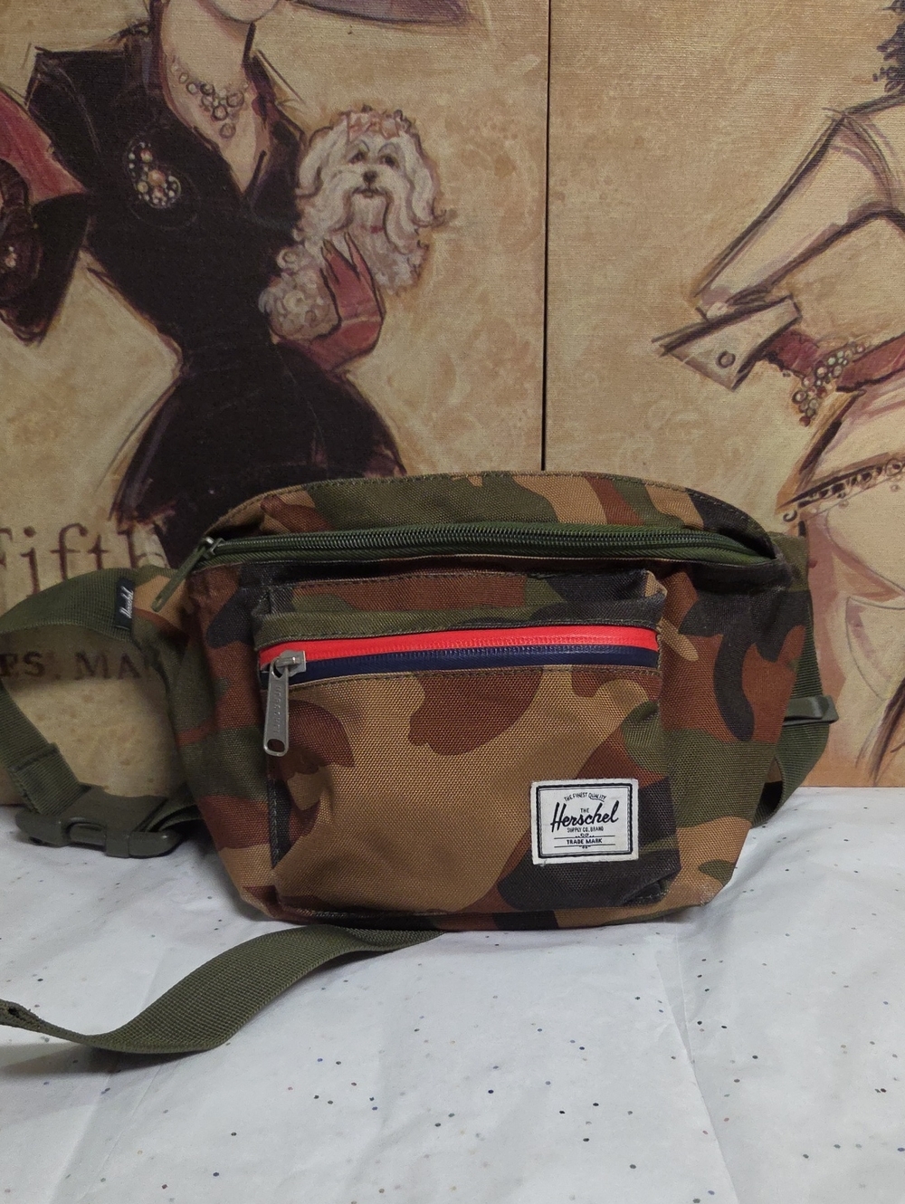 Herschel Woodland Camo Waist Pack - Green/Brown